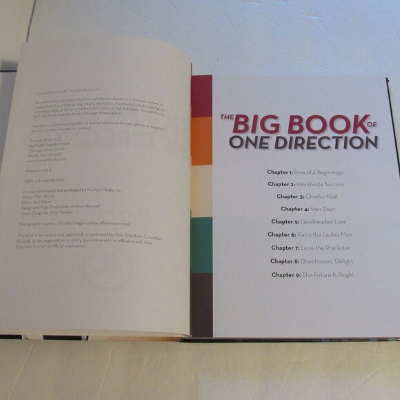 New The Big Book Of One Direction (2012) Hardcover - Picture 4 of 7